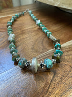 Load image into Gallery viewer, Silver and Turquoise Necklace
