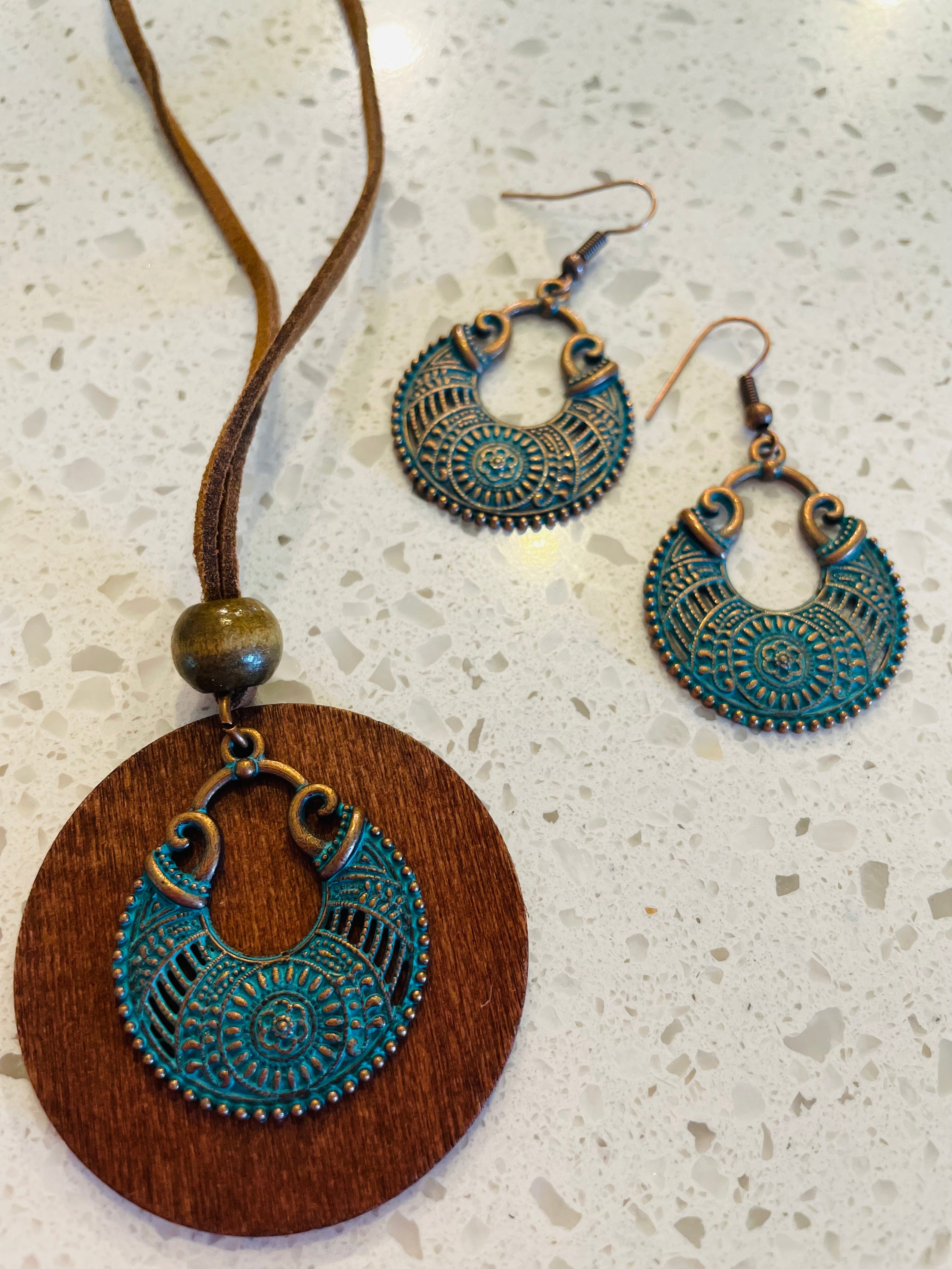 Tribal Earring and Necklace Set